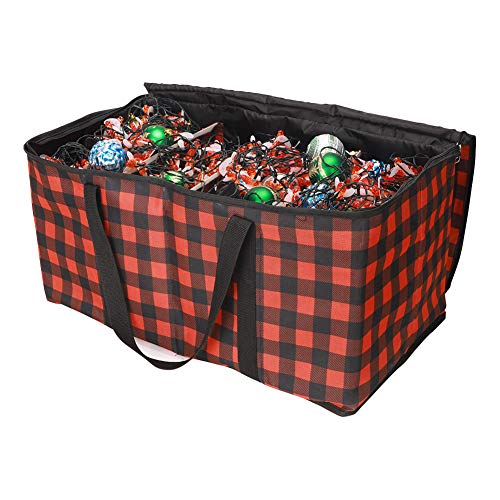 Bolsa de almacenamiento para decoración de árbol de Navidad, decoración de festivales,papel de regalo, caja de bolas ornamentales, bolsas de almacenamiento con divisores de cartón