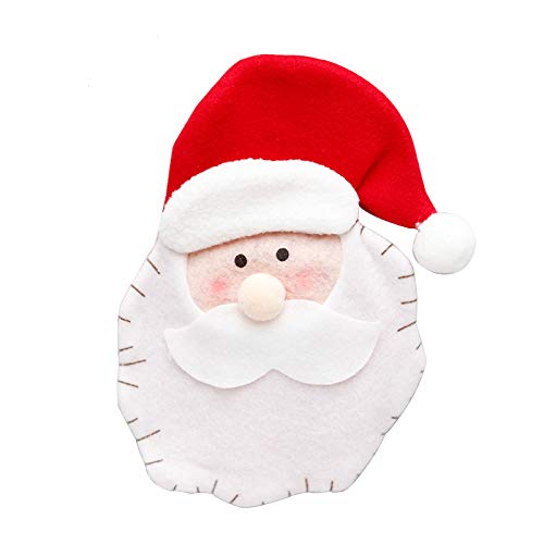 Bolsa de cuchillo y tenedor de Papá Noel Decoración navideña Juego de cuchillo y tenedor de dibujos animados creativos Juego de fiesta de restaurante Juego de vajilla Juego de 2 unidades