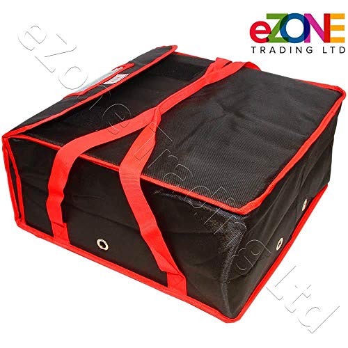 Bolsa de Entrega de Pizza Totalmente aislada de Calidad Profesional Resistente de 18 Pulgadas 18 Pulgadas 8.5 Pulgadas