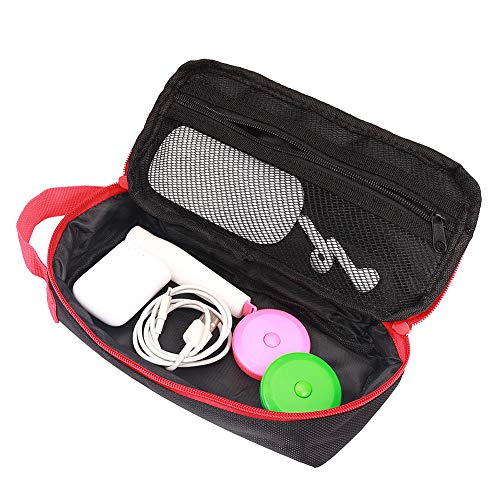 Bolsa de herramientas con asa para lápiz, destornillador, llave inglesa, bolsa de herramientas duradera, estuche portátil para lápices, color negro