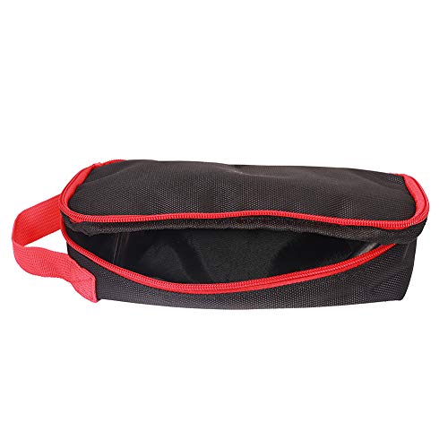 Bolsa de herramientas con asa para lápiz, destornillador, llave inglesa, bolsa de herramientas duradera, estuche portátil para lápices, color negro