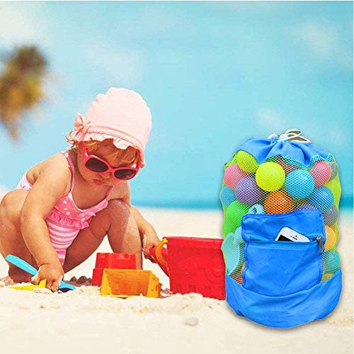 Bolsa de Juguetes de Playa, Bolsa de Playa de Malla para Juguetes de Arena Mochila de Playa para niños Nadar y Piscina Bolsa de Playa XL Grande para Vacaciones Familiares