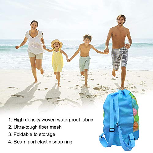 Bolsa de Juguetes de Playa, Bolsa de Playa de Malla para Juguetes de Arena Mochila de Playa para niños Nadar y Piscina Bolsa de Playa XL Grande para Vacaciones Familiares