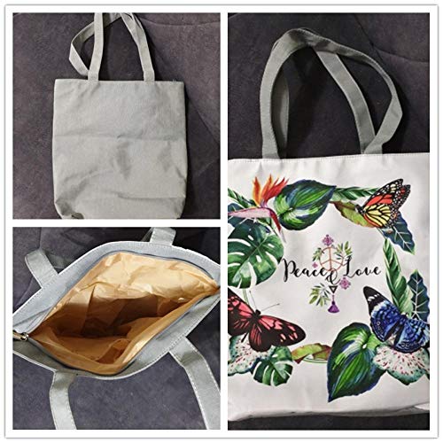 Bolsa De La Compra 1 Uds, Bolso De Playa, Bolso De Mujer, Bolso De Hombro Con Estampado De Mariposa, Bolsos De Lona Para Mujer, Bolsos De Compras Individuales, Bolso De Mano Floral, Bolsa De Almacen