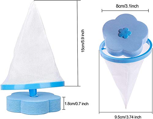 Bolsa de Malla de Pelusa Flotante para Lavadora, Washing Machine Removedor de Cabello- Bolsa de Red de Filtro Bola Anti -Lavadora del Pelo-Floating Dust Hair Filter-Washing Machine Lint Filter Bag