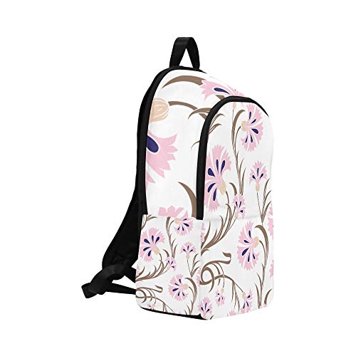 Bolsa de Senderismo para Hombres Regalo de Clavel Flor Rosa Resistente al Agua Duradera Mujeres clásicas Bolsa de Hombro Casual Mochila de cercanías Mujeres Crossbody Bolsas para niñas unive