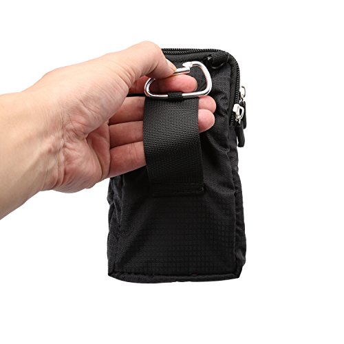Bolsa de Teléfono Celular, Bolsas de Telefono con Clip de Cinturón, 6.4" Bolsa de Hombro Portátil Nylon Deporte Bolsos de Mano Celular Riñoneras Bandolera Bolsa para Outdoor Camping Senderismo Viaje