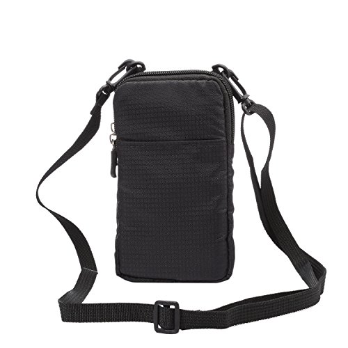 Bolsa de Teléfono Celular, Bolsas de Telefono con Clip de Cinturón, 6.4" Bolsa de Hombro Portátil Nylon Deporte Bolsos de Mano Celular Riñoneras Bandolera Bolsa para Outdoor Camping Senderismo Viaje