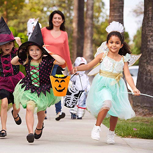 Bolsa de Truco o Trato de Halloween de 6 Piezas, Bolsa de Asas portátil paraDulces, Suministros de Fiesta de Halloween no tóxicos para niños, niños y niñas