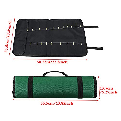 Bolsa Herramientas Con 22 Bolsillos Portátil Tote Almacenamiento Llave Plegable Bolsa Alicates Para Reparadores Chef