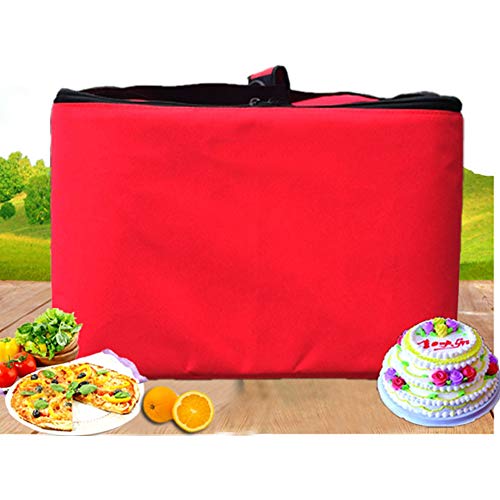 Bolsa para llevar pizzas, de 40,6 cm, extra grande, bolsa con aislamiento para entrega de comida a domicilio Tamaño libre rosso