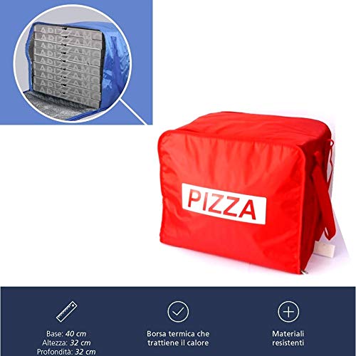 Bolsa porta pizzas mochila térmica portapizzas alimentos bebidas contenedor de transporte