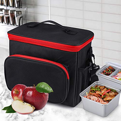 Bolsa Térmica Comida de 10L, Termica Porta Alimentos con Correa Portatil Bolsa de Almuerzo, Bolsa Isotermica para Adulto Niños Bolsa Nevera Oficina Escuela Viaje Playa Picnic Camping Barbacoa