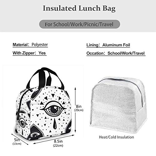 Bolsa Termica Comida Trabajo Almuerzo Porta Alimentos Infantil Niños Oficina Bolsa Calor Hombres Mujer Todo ojo que ve usado