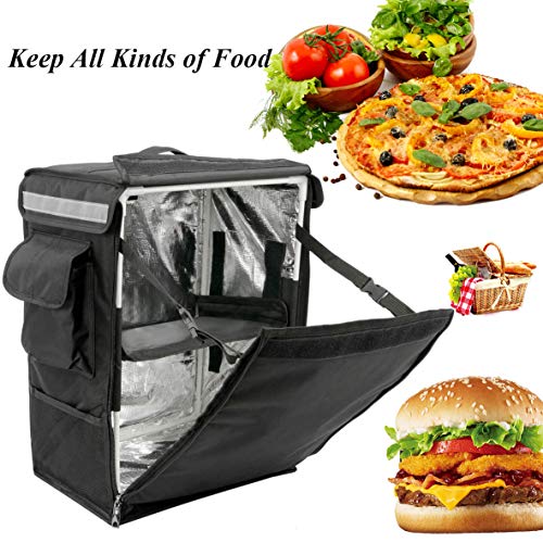 Bolsa Térmica de Entrega de Pizza, Bolsa Isotermica Portátil Impermeable con Marco Divisor de FRP Impermeable Grande capacità para Picnic Almuerzo,S 42L