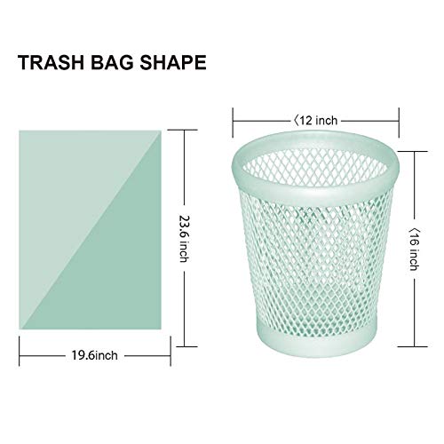 Bolsas de Basura Orgánica, Bolsas de Basura Biodegradable de 20L, AURMOO Grosor 0,71 MIL Bolsas de 100% Basura de Cocina Degradable y Reciclables. (5 Rollos, 150 Piezas, Verde)