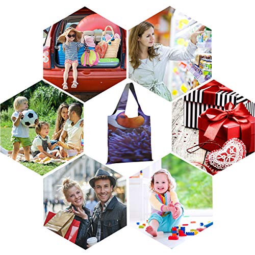 Bolsas de comestibles Bolsas reutilizables de peces payaso Anémona y payaso Bolsa de compras reutilizable Tote Bolsa plegable de comestibles Bolsas de compras reutilizables de poliéster, lavables, d