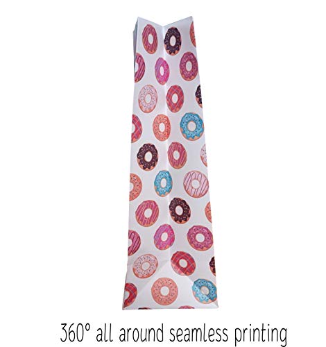 Bolsas de regalo para donut – 24 unidades coloridas con patrón de donut impreso – Suministros para fiestas temáticas de donut fiesta de cumpleaños de niños, regalo de fiesta – 9.5" x 5.5" x 3.25"