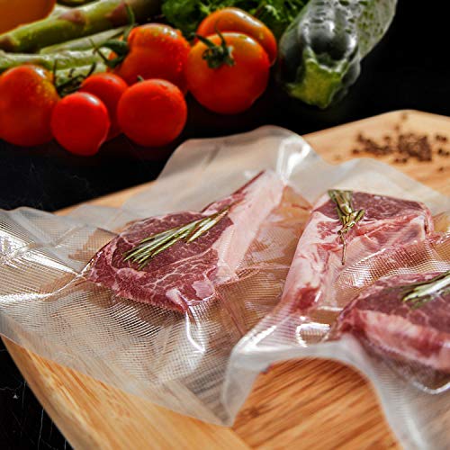 Bolsas de Vacío Para Alimentos, 20x30cm | 100 Bolsas | Bolsas de vacío gofradas para Conservación y Cocción Sous Vide Cocina | Aprobación de la FDA y sin BPA
