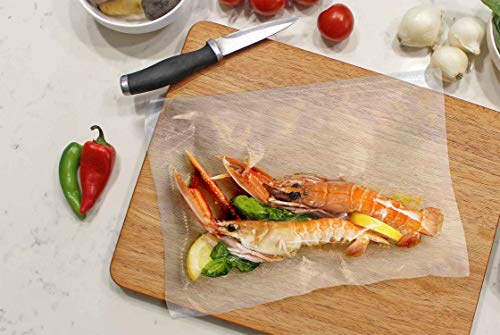 Bolsas de Vacío Para Alimentos, 20x30cm | 100 Bolsas | Bolsas de vacío gofradas para Conservación y Cocción Sous Vide Cocina | Aprobación de la FDA y sin BPA