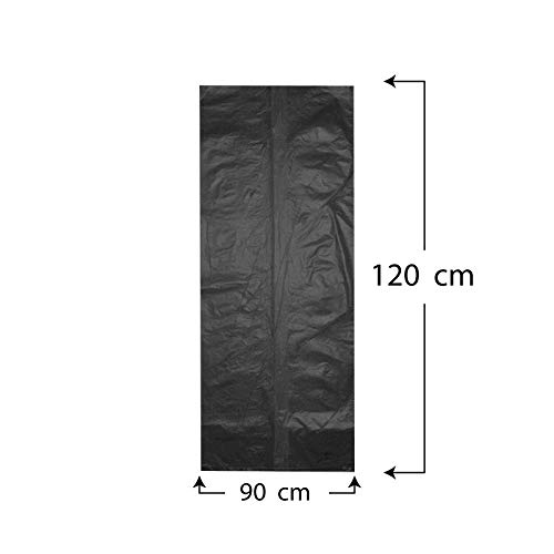 Bolsas negras grandes resistentes bolsas de basura condominiales 90 x 120 cm 120 litros 10 unidades