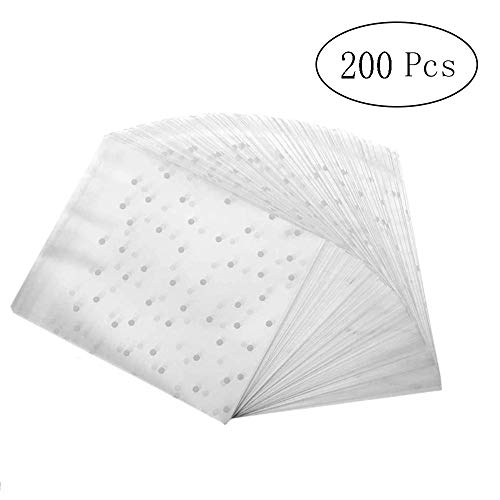 Bolsas para galletas autoadhesivas DIY Bolsas Autoadhesivas Bolsas De Lunares Blancas Transparentes Bolsas De Regalo De Fiesta Favor De Regalo Para Panadería Galletas Dulces Postre（ 200 piezas）