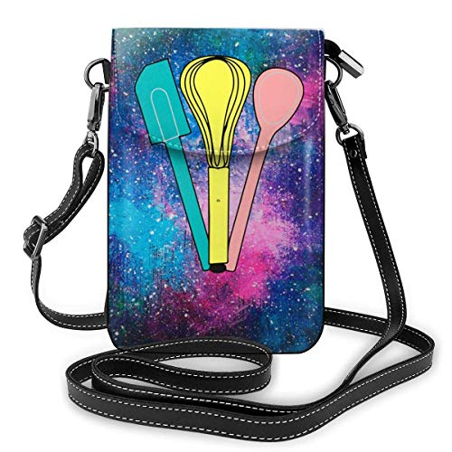 Bolsas pequeñas Utensilios para hornear Monedero para teléfono celular con ranuras para tarjetas de crédito Monedero Bolso de hombro para mujeres y niñas adolescentes