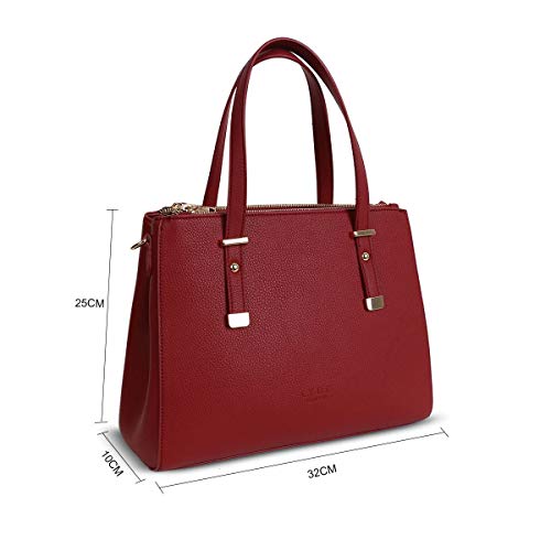Bolso para Mujer con Aspecto de diseñador, 4 Compartimentos, Cierre de Cremallera y Asas de Agarre. Bolsa de Mano Multiusos con triturador para Mujer