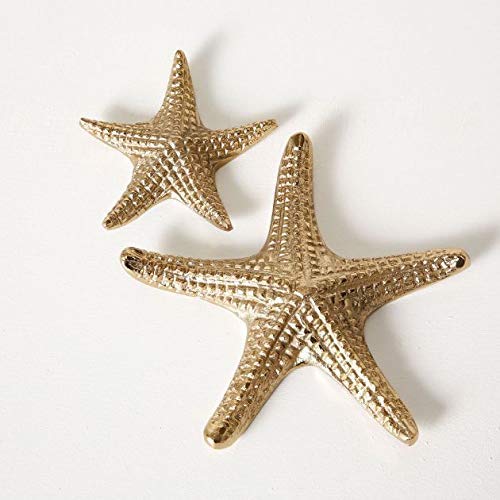 Boltze estrella de mar oro 2 unidades 18 y 11 cm Alu Trend Style para decoración
