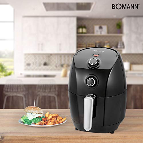 Bomann FR 6001 H CB Freidora aire caliente, 900 W, Plástico, Negro