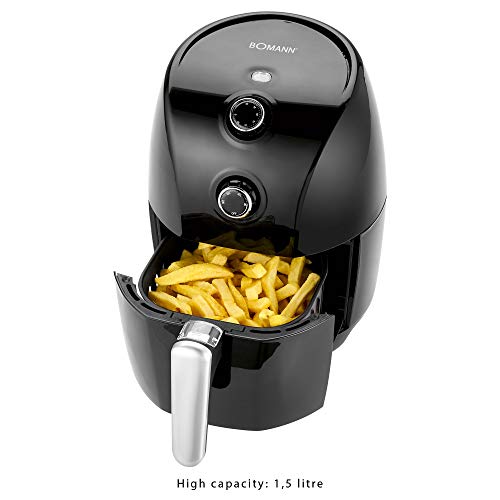 Bomann FR 6001 H CB Freidora aire caliente, 900 W, Plástico, Negro