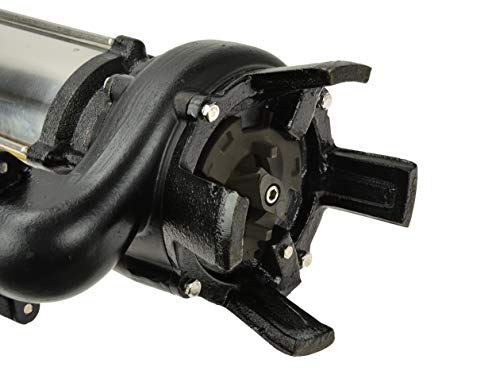 Bomba de Aguas Sucias - Bomba Sumergible con Trituradora y Flotador, Cuerpo en Níquel/Hierro Fundido - Bomba de Inmersión para Aguas Residuales - 1500W, 23 000L/h, Altura de Impulsiòn máx. 17,5m