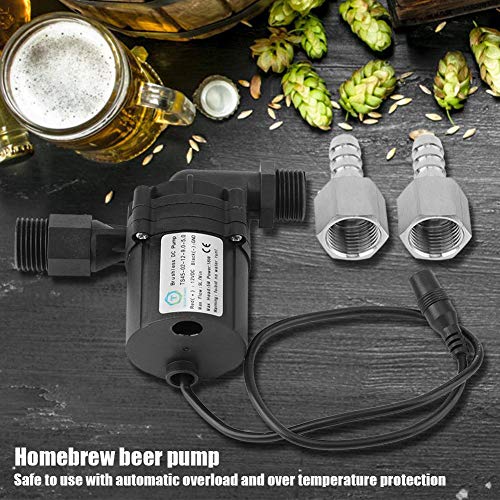 Bomba de Cerveza para el hogar Sistema Bombeo Circulación Líquidos Plástico Sin Escobillas Bomba Agua Cerveza DC 12 V 18 W