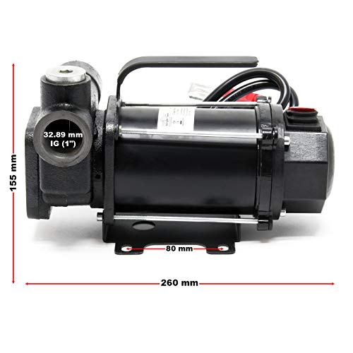 Bomba Diesel autoaspirante 60 l/min 375W 12V Altura succión 3m Bomba gasóleo Bomba Aceite Repostar
