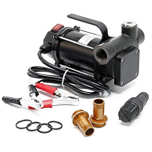 Bomba Diesel autoaspirante 60 l/min 375W 12V Altura succión 3m Bomba gasóleo Bomba Aceite Repostar