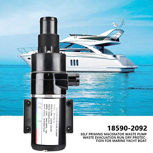 Bombas de agua sucia Qiilu Bomba sumergible de drenaje 18590-2092 bis 2300 l/h salida para RV Yacht USCG 183.410 e ISO 8846