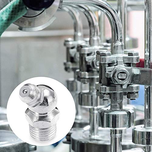 Boquillas De Engrase Hidráulicas Accesorios De Boquillas Tapa De Boquilla De combustible atomizado Galvanizado Métrica Imperial M6 / M8 / M10 BSP UNF 45 ° 90 ° 180 ° in Caja Manga De 130 Piezas