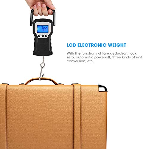 Boquite Peso electrónico, kg, LB, oz Unidad de Peso Báscula de Viaje, visualización Clara de información de Peso Alta definición para Pescar