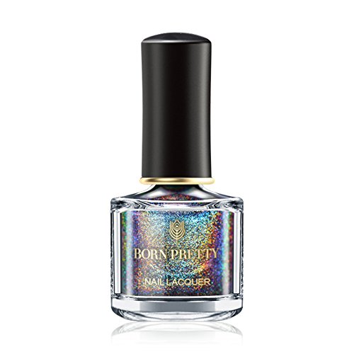 BORN PRETTY 6ml Holographic Holo Glitter Super Shine Nail Art Polish (brillo en la oscuridad)