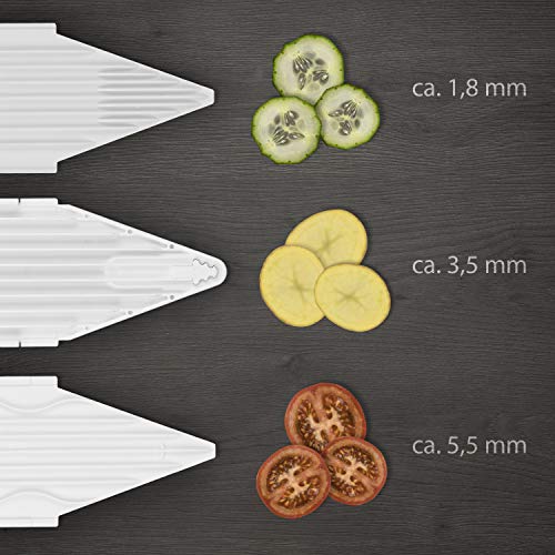 Börner mandolina V1 ClassicLine Profi Set en Blanco : cortadora para Frutas y Vegetales