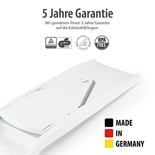 Börner mandolina V1 ClassicLine Profi Set en Blanco : cortadora para Frutas y Vegetales