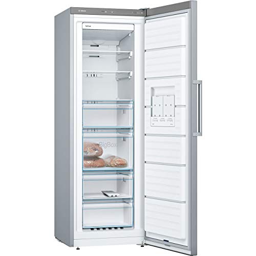 Bosch GSN33VL3P Independiente Vertical 225L A++ Acero inoxidable - Congelador (Vertical, 225 L, 20 kg/24h, SN-T, Sistema de descongelado, A++)