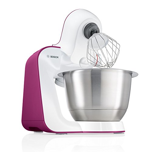 Bosch MUM5 StartLine - Robot de cocina (3,9 L, Rosa, Blanco, Acero inoxidable, 900 W)