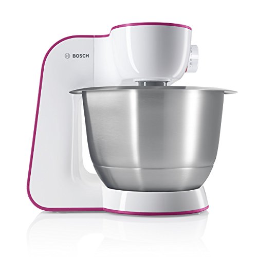 Bosch MUM5 StartLine - Robot de cocina (3,9 L, Rosa, Blanco, Acero inoxidable, 900 W)