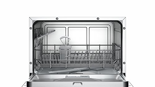Bosch SKS50E32EU Serie 2 - Lavavajillas pequeño, A+, 174 kWh/año, capacidad de cubiertos: 6, tecnología ActiveWater, sensor de carga Decoración de metal.
