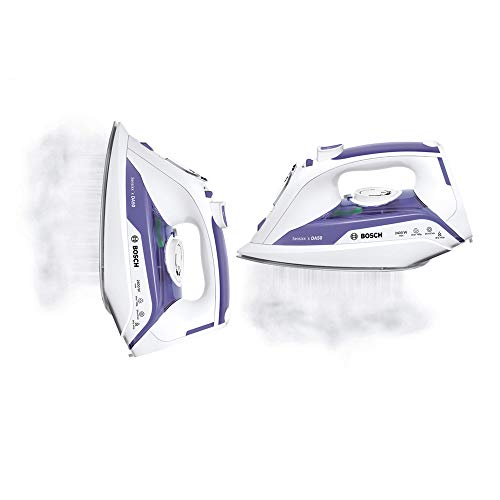 Bosch TDA5024010 Sensixx DA50 Plancha de vapor, 2400 W, 5.5 bares de presión, color morado y blanco