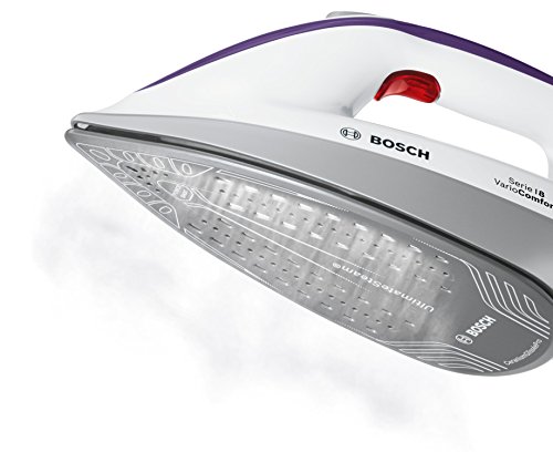 Bosch TDS8040 Serie 8 - Centro de planchado, 2.400 W, 7 bares, con 500 g de supervapor, función iTemp y funcion ECO, color violeta y blanco