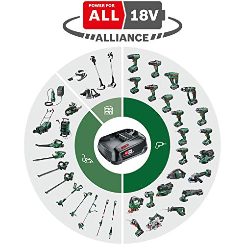 Bosch UniversalChainPole 18 - Sierra de cadena telescópica (1 batería 18V 2.5Ah, cargador, Power4All 18V)