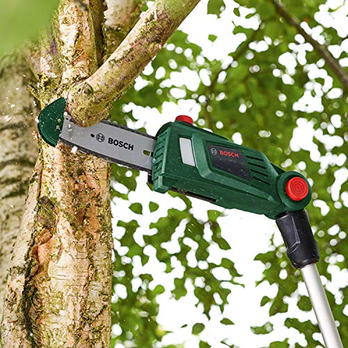 Bosch UniversalChainPole 18 - Sierra de cadena telescópica (1 batería 18V 2.5Ah, cargador, Power4All 18V)