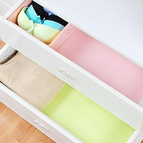 BOSSTER Alfombrillas Nevera 5 Piezas Alfombrillas de Refrigerador Antideslizante Antimoho Multicolor Cortable Alfombrilla de Armario de Cocina para los Cajones de la Cocina 45 * 29cm